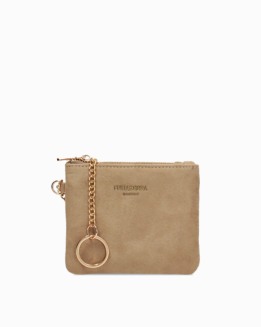 Portamonete taupe con chiusura elegante