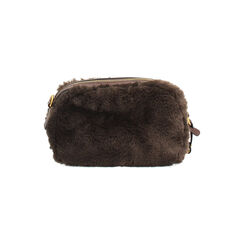 Borsa a tracolla in faux fur testa di moro, Primadonna, 265700565FUMOROUNI, 004 preview