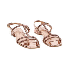 Sandales plates rose-or miroir avec pierres, Primadonna, 234928112SRRAOR035, 002 preview