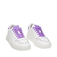 Sneakers bianco-viola, 232601142EPBIVL035, 002a