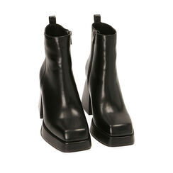 Bottines noires, talon 9 cm , Primadonna, 204981701EPNERO036, 002a