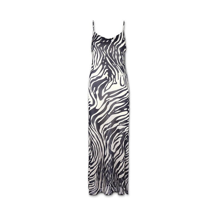 Vestido de mujer cebra en tela, Primadonna, 25C910002TSZEBRM
