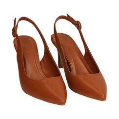 Slingback cognac, tacco 7 cm , SPECIAL PRICE, 192133673EPCOGN037, 002 preview