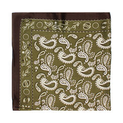 Pañuelo de tela verde-marrón elegante, Primadonna, 26B431602TSVEMAUNI, 001a
