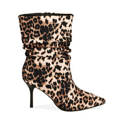 Ankle boots leopard in raso, tacco 8,5 cm , Special Price, 202162815RSLEOP036, 001 preview