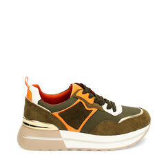Zapatillas deportivas de microfibra verdes, Primadonna, 242838310MFVERD035, 001a