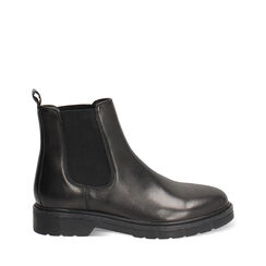 Botín Beatles negros de piel auténtica con suela de goma, Primadonna, 26B810822PENERO035, 001a