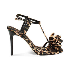 Sandalo donna leopardato con rosa, tacco 10 cm, Primadonna, 25M768467RSLEOP035, 001 preview
