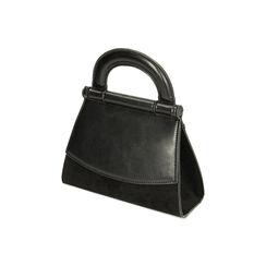 Mini-bag nera in microfibra, Primadonna, 225125026MFNEROUNI, 002 preview