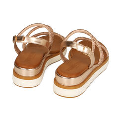 Sandali rosa oro,zeppa 4,5 cm, Primadonna, 214927220LMRAOR035, 003 preview