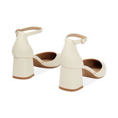 Open shank femme crème à talon large, Primadonna, 252121505EPPANN036, 004 preview