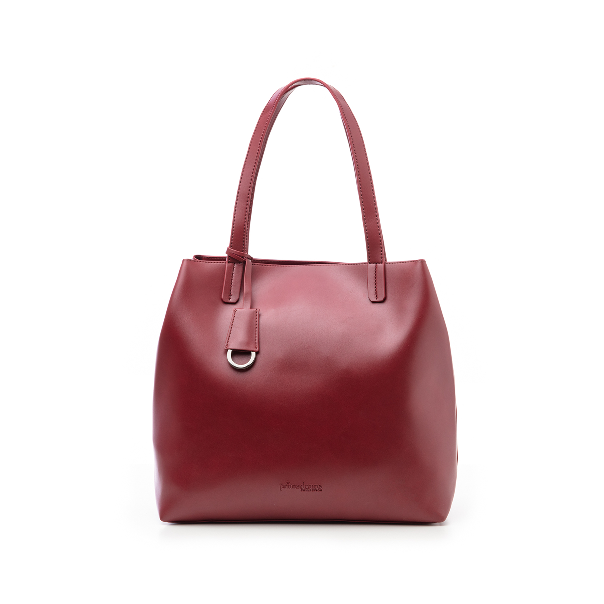 Borsa grande bordeaux in eco-pelle abrasivata | Primadonna Collection