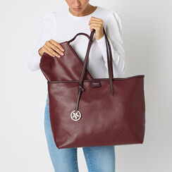 Borsa a spalla bordeaux con dettagli eleganti, Primadonna, 265705555EPBORDUNI, 002a
