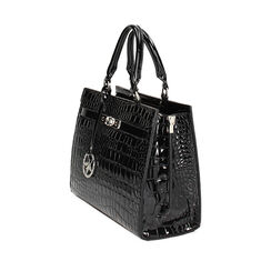 Bolso de mano negro coco, 245700362CCNEROUNI, 002a