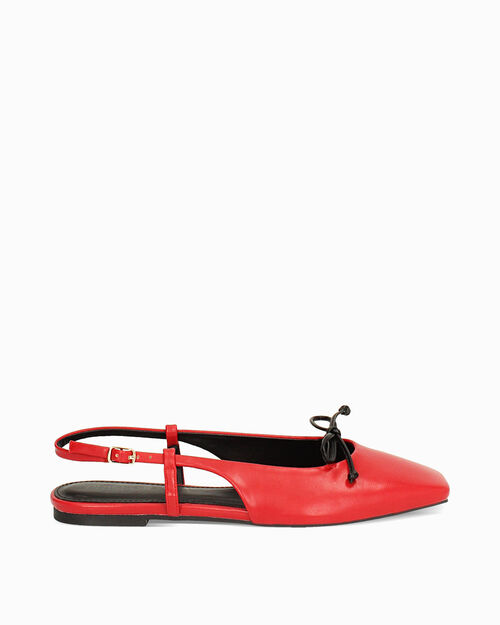 WOMEN SHOES BALLERINA SLINGBACK SYNTHETI, RED