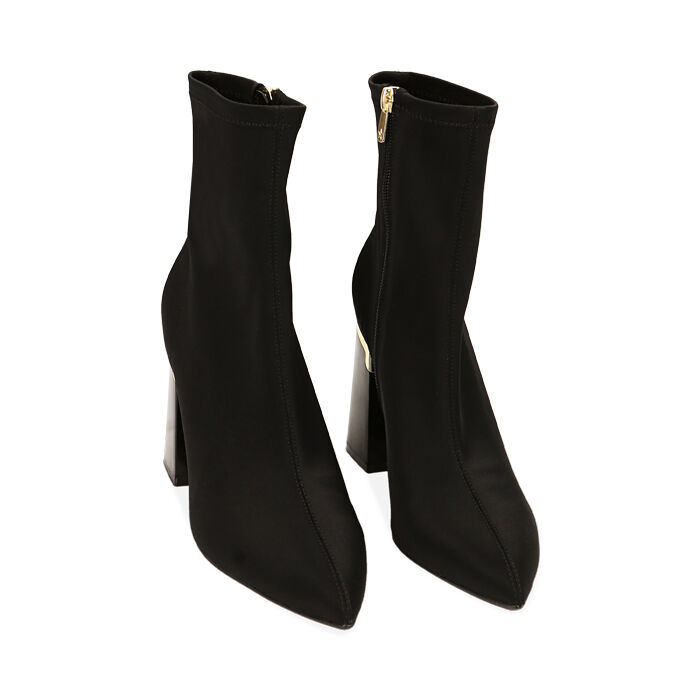 Stivaletti donna neri in tessuto tacco 9 5 cm Primadonna Collection
