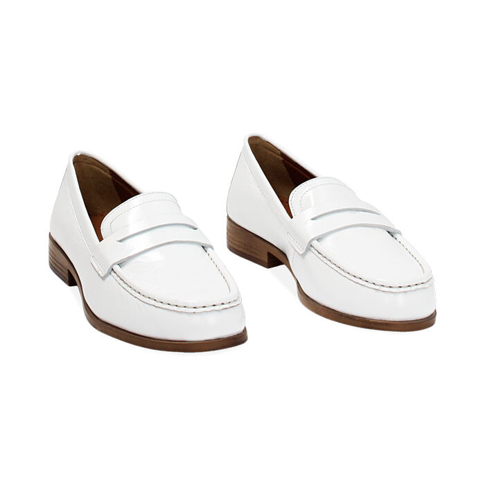 Mocassini donna bianchi in naplak Primadonna Collection