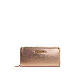Portafogli laminato rosa oro, Primadonna, 215122519LMRAORUNI, 001a