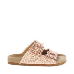 Fussbett femme rose doré en lamé tressé, Primadonna, 257810601LIRAOR036, 001a