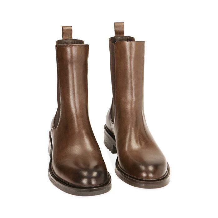 Bottines Chelsea femme en cuir marron Primadonna Collection