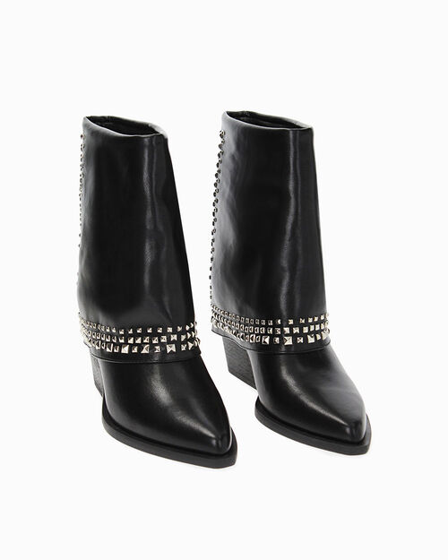 CHAUSSURES POUR FEMMES DEMI-BOTTE SYNTHE, BLACK