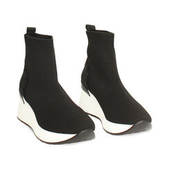 Slip on nere con tacco 6,5 cm, Scarpe, 272812186TRNERO040, 002 preview