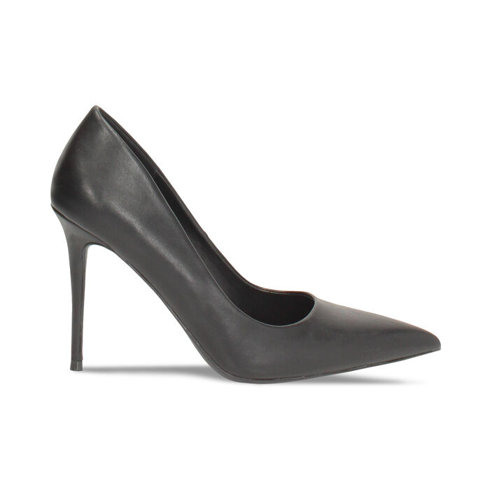 Salón negro de mujer con tacón de 10 cm, Primadonna, 262130616EPNERO035