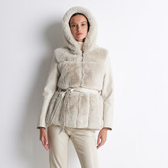 Cappotto panna con cintura, Primadonna, 228502310FUPANNL, 003 preview