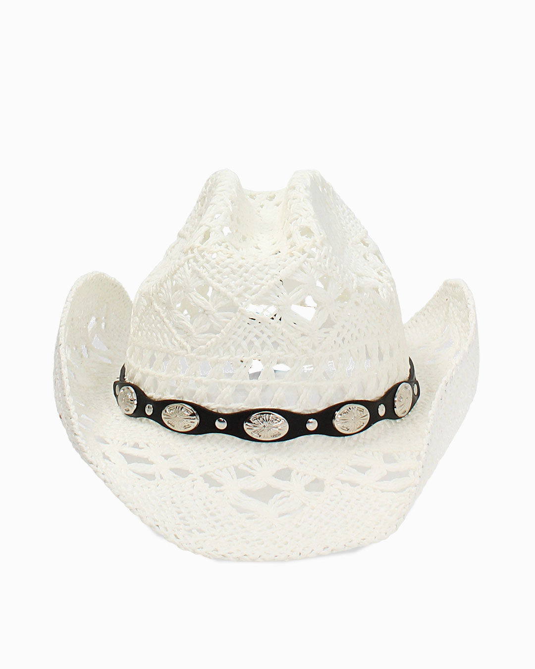 Cappello bianco in stile country