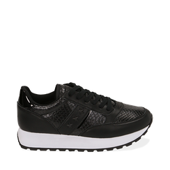 Sneakers nere stampa vipera, Primadonna, 162619079EVNERO035, 001a