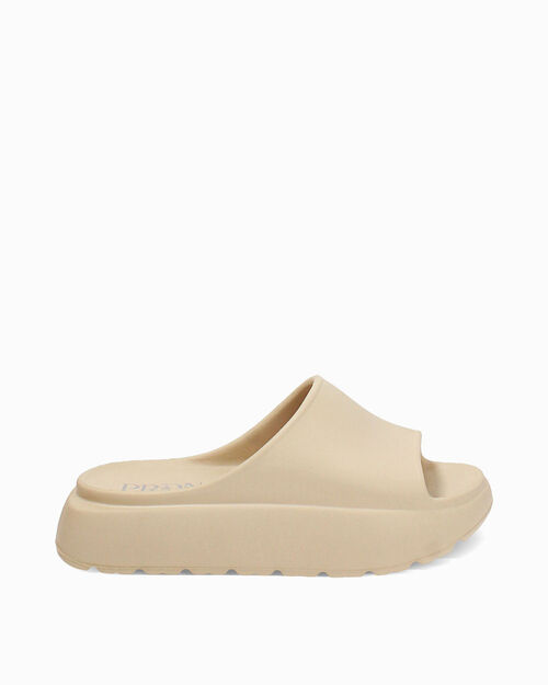 Sandali mare panna tacco 5 cm, CREAM