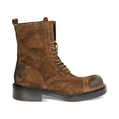 WOMEN SHOES BIKERS SUEDE MORO, Primadonna, 241015001CMMORO035, 001 preview