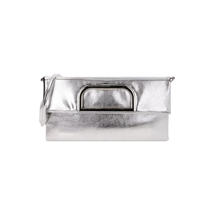 Pochette argento laminato, Primadonna, 215108714LMARGEUNI