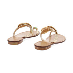 Sandales bas pour femme or vert en lamé, Primadonna, 254916842LMORVE035, 004 preview