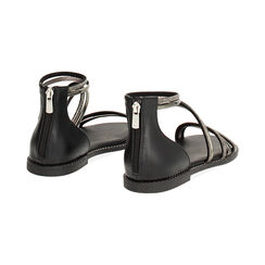 Sandales bas femme noires miroir avec pierres, Primadonna, 254965520SRNERO035, 004 preview