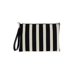 Pochette donna nera-panna in canvas, Primadonna, 255125738CANEPAUNI, 004 preview