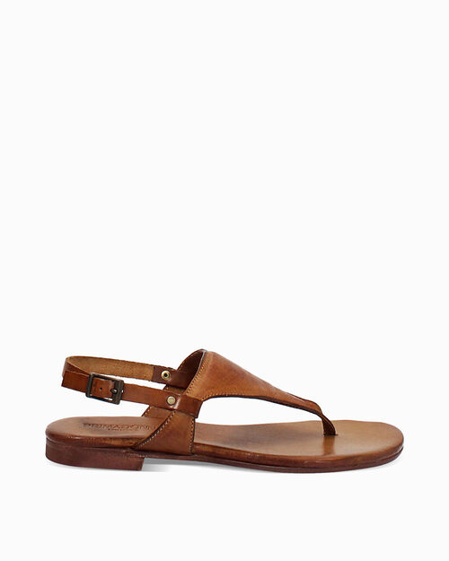 CHAUSSURES POUR FEMMES FLAT PEAU COGN, COGNAC