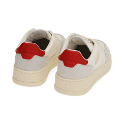 Sneakers bianco/rosso, suola 4 cm, Primadonna, 20F999215EPBIRO035, 003 preview