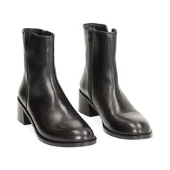 Tronchetto nero in pelle classico, Primadonna, 24N530065PENERO035, 002 preview