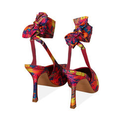 Décolleté lace-up multicolor in raso, tacco 9 cm, Primadonna, 212111316RSMUFU035, 003 preview
