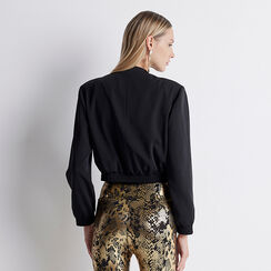 Giacca bomber in tessuto nero, Primadonna, 22C923063TSNEROM, 002 preview