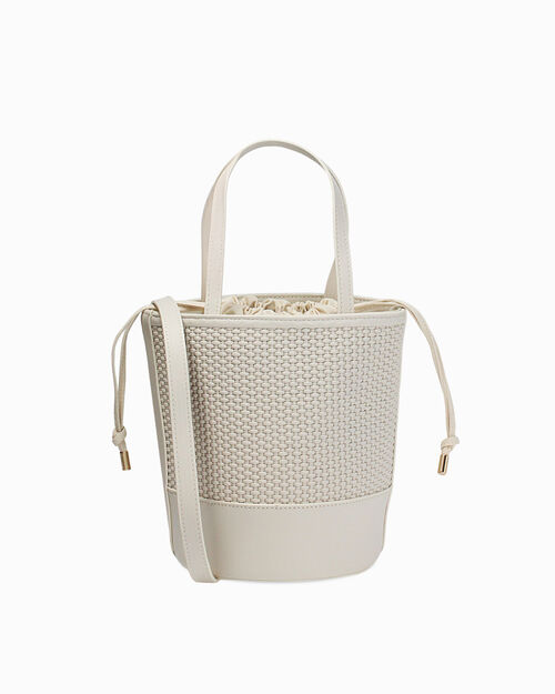 Borsa a mano panna con tracolla removibile, CREAM