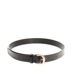 Cintura in pelle sintetica nera con effetto cocco, Primadonna, 26B413710CCNEROUNI, 001a
