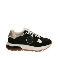 Sneakers nere in tessuto, SPECIAL SALES, 190623904TSNERO035, 001a