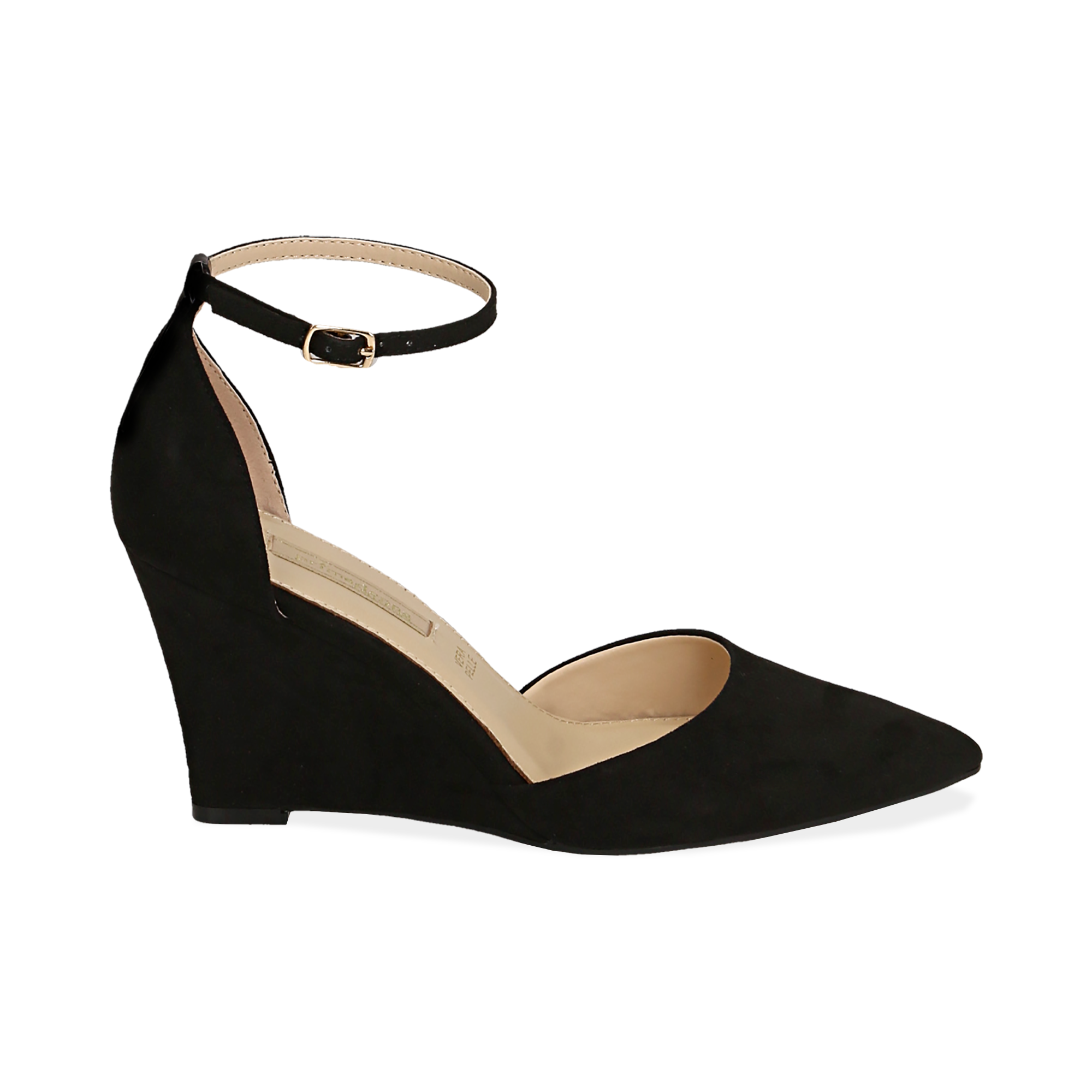 SCARPE DONNA decolletè CON ZEPPA COMODA SANDALI ALTI ZEPPE 12 cm CINTURINO  F3