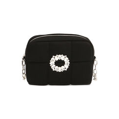 Borsa a tracolla gioiello nera in tessuto, Primadonna, 215124664LYNEROUNI, 001 preview