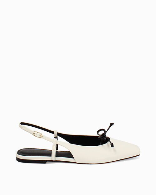 WOMEN SHOES BALLERINA SLINGBACK SYNTHETI, CREAM