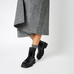Bottines Beatles noires avec talon de 5,5 cm, Primadonna, 260622305EPNERO035, 002a