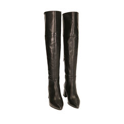Cuissardes en cuir noir, talon 6 cm , Primadonna, 20L625803PENERO036, 002a