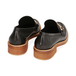 WOMEN SHOES MOCASSINS LEATHER NERO, Primadonna, 21A503023PENERO035, 003 preview